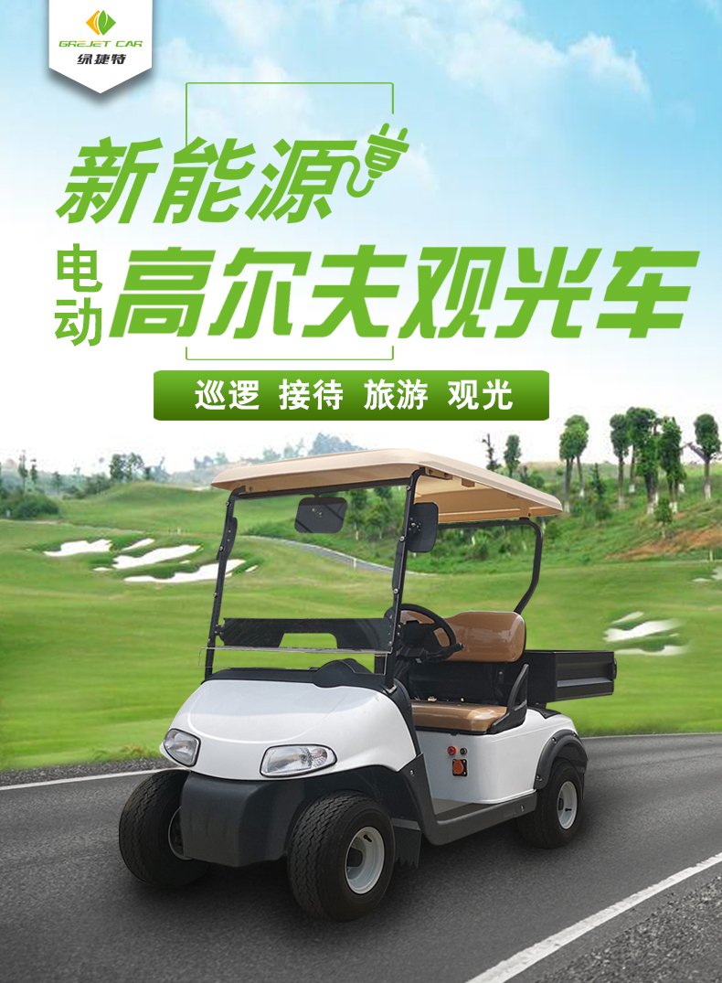 G2-1電動高爾夫觀光車看房四輪巡邏車電瓶貨運載(圖1)